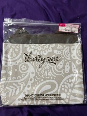Thirty-One Oh-Snap Pocket - taupe playful parade